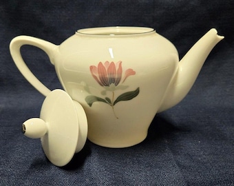 Elite 8052 porseleinen porseleinen decor witte theepot voor verzamelaars - vintage roze roos porseleinen theepot