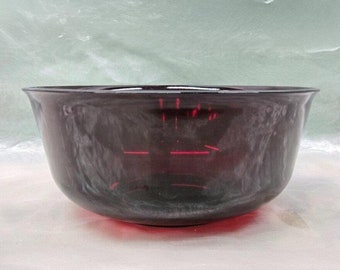 Cuenco de vidrio rojo rubí vintage – Cuenco de vidrio decorativo para decoración – Cuenco de vidrio coleccionable para servir – Cuenco para el día de San Valentín