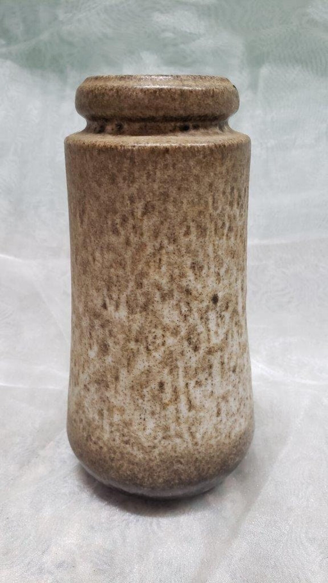 West Germany Brown Flower Vase With Speckled Tan Design Etsy