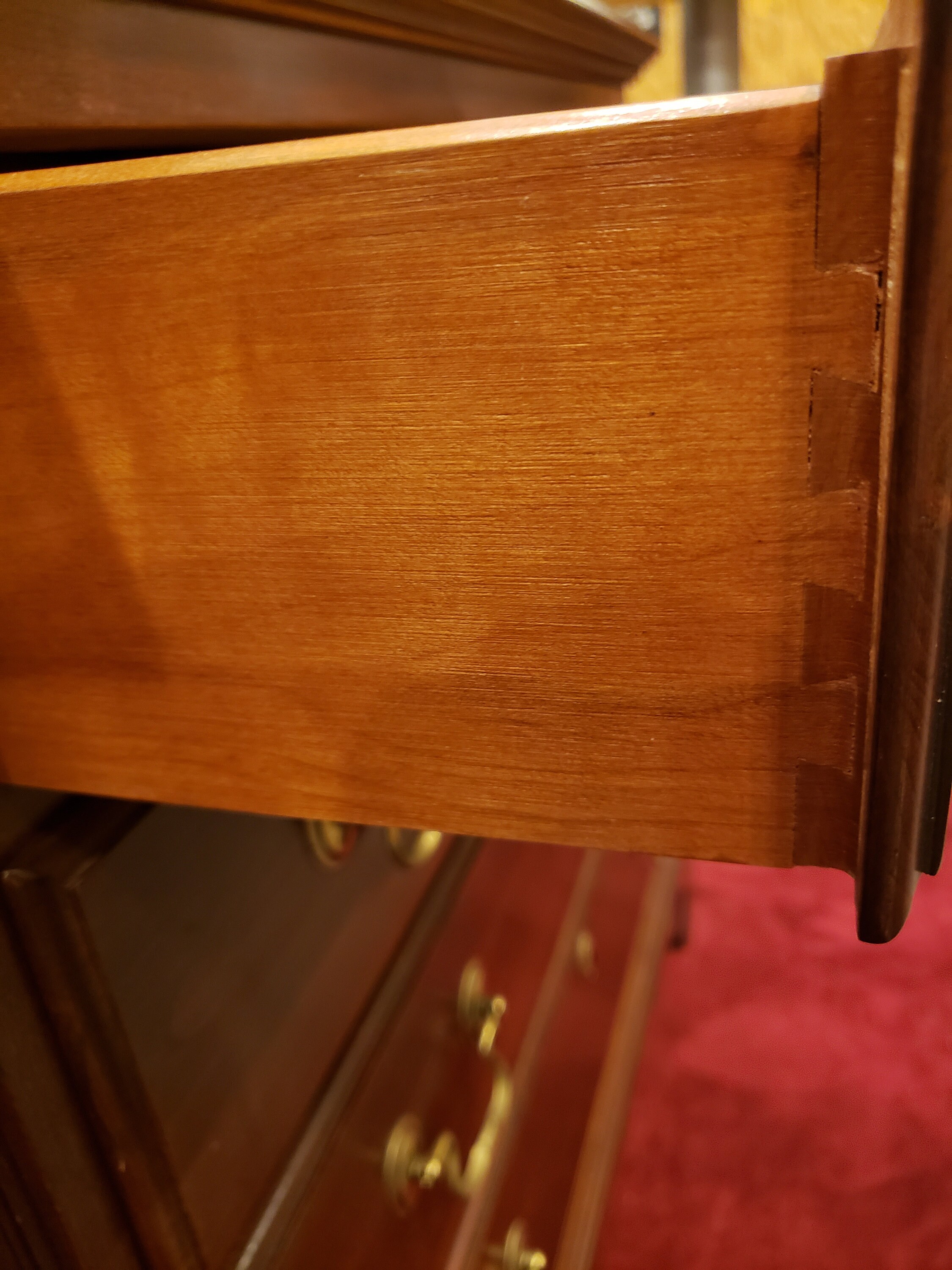 Vintage Ethan Allen Pine Nightstand With 4 Drawers and Dark Etsy