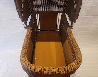 Vintage Rattan and Wooden Stroller Heywood Wakefield Stroller