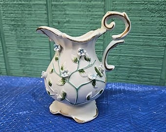 Blue Raised Designs Ceramic Pitcher Collectibles