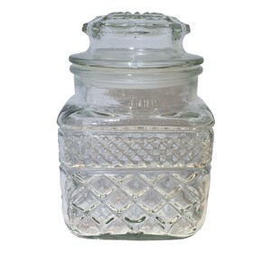 Glass Candy Jar Cookie Jar with Etched Glass Designs - Kitchen Decor - Housewarming Gift - Mother&#39;s Day Gift - Anniversary Gift - Container