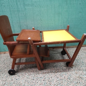 Antique table that turns into a chair sale