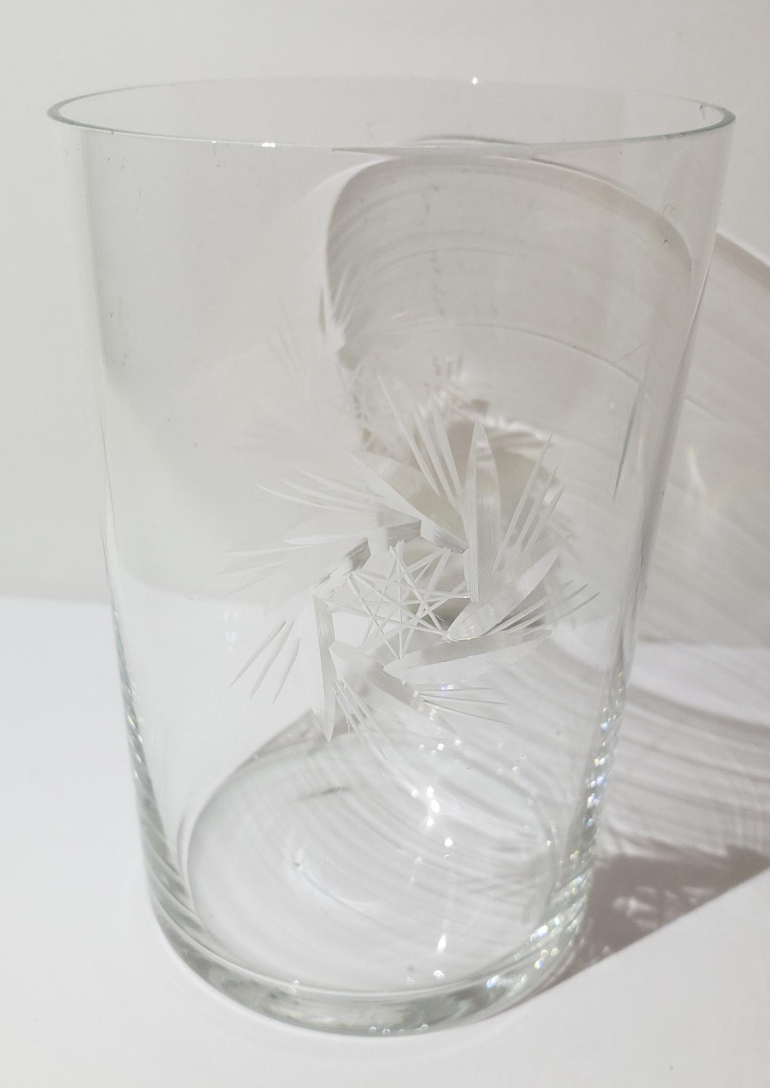 Glass Etched Snowflake - Etsy