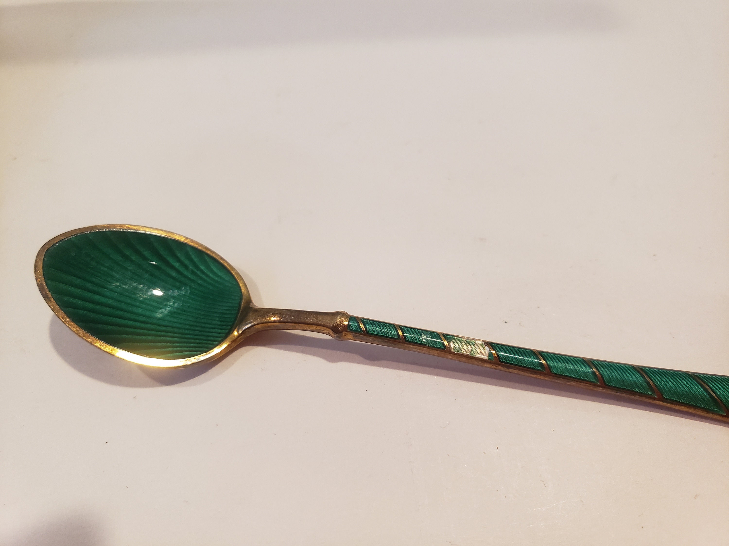 アンティーク Ela デンマーク スターリングシルバー エナメル デミタス