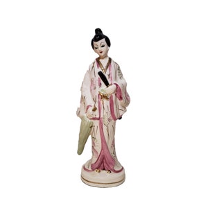Vintage Japanese Woman Geisha Figurine - Home Decor - Collectible - Japanese Figurine - Japan Collectible - Gift for Mother&#39;s Day - Asian