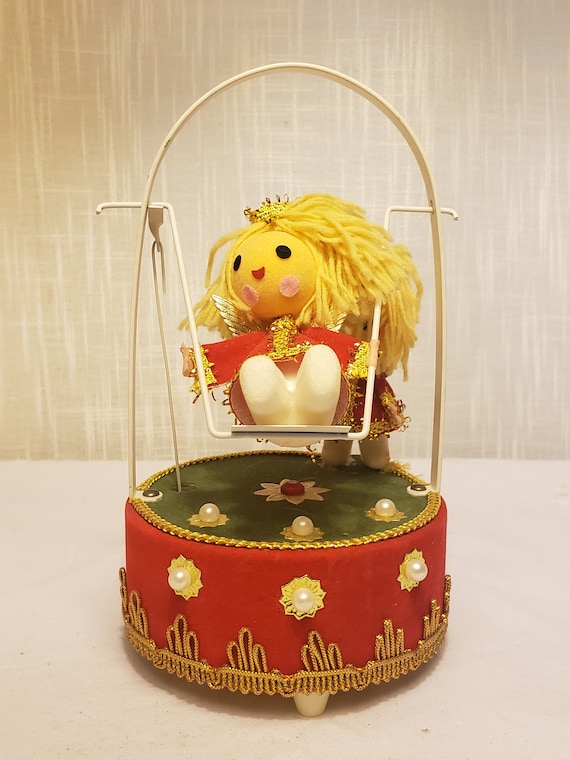 Vintage Swinging Dolls Music Box Etsy