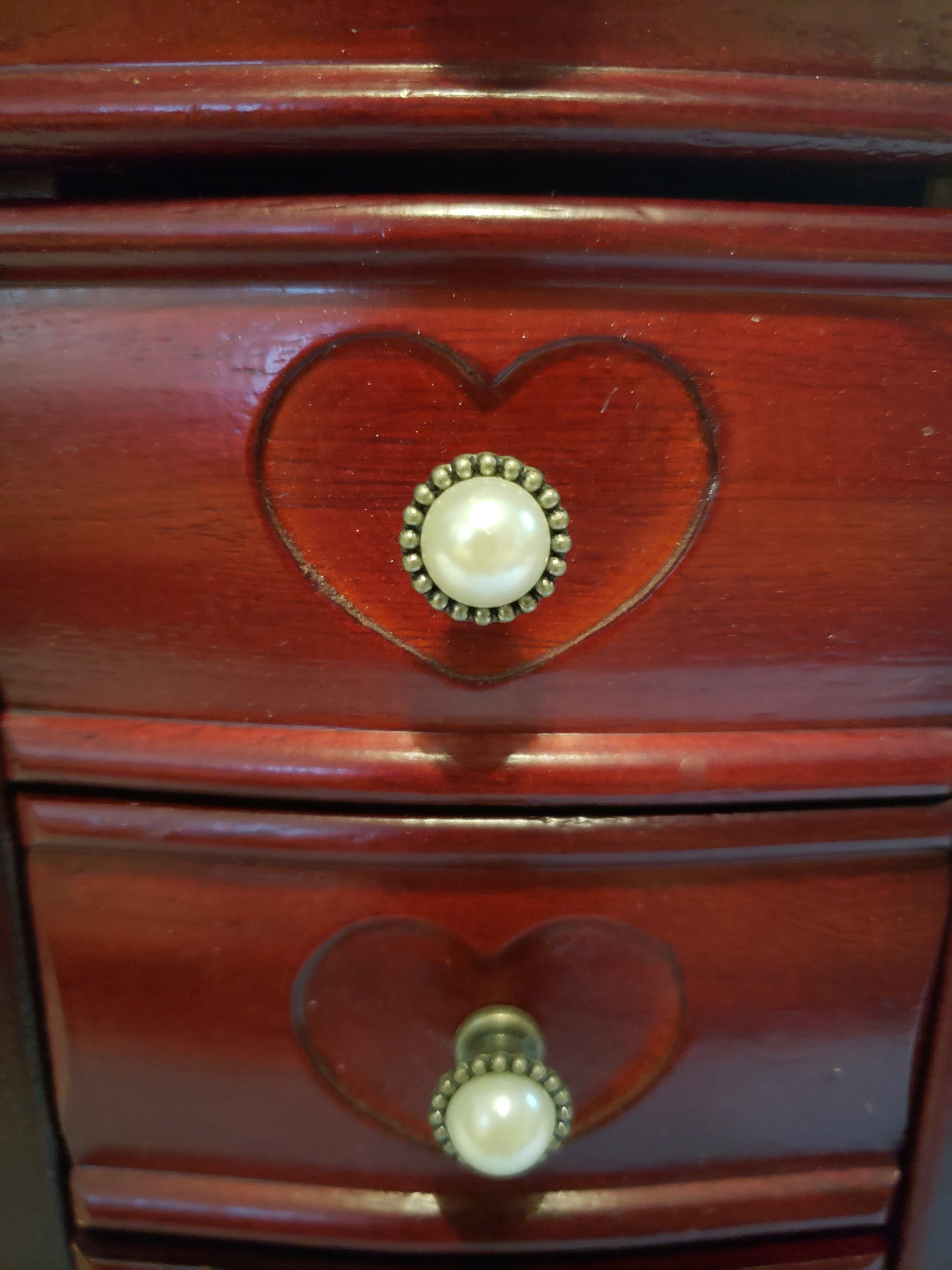 Wooden Jewelry Armoire With Drawers, Cubbies, Hooks, and Mirrors Dresser Top Jewelry Organizer