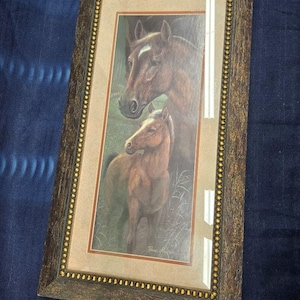 Ruane Manning Framed Horse Print: Rustic Farmhouse Wall Decor