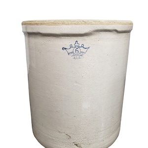 Stoneware Crock Number 6 - 6 Gallon Crock for Decor