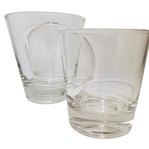 Two Vintage Juice Glasses – Pair of Juice Glasses – Whiskey Glasses – Clear Glass Cups