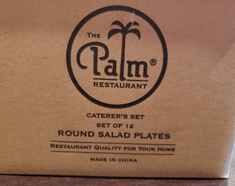 The Palm Restaurant Catering White Dinner and Salad Plates in