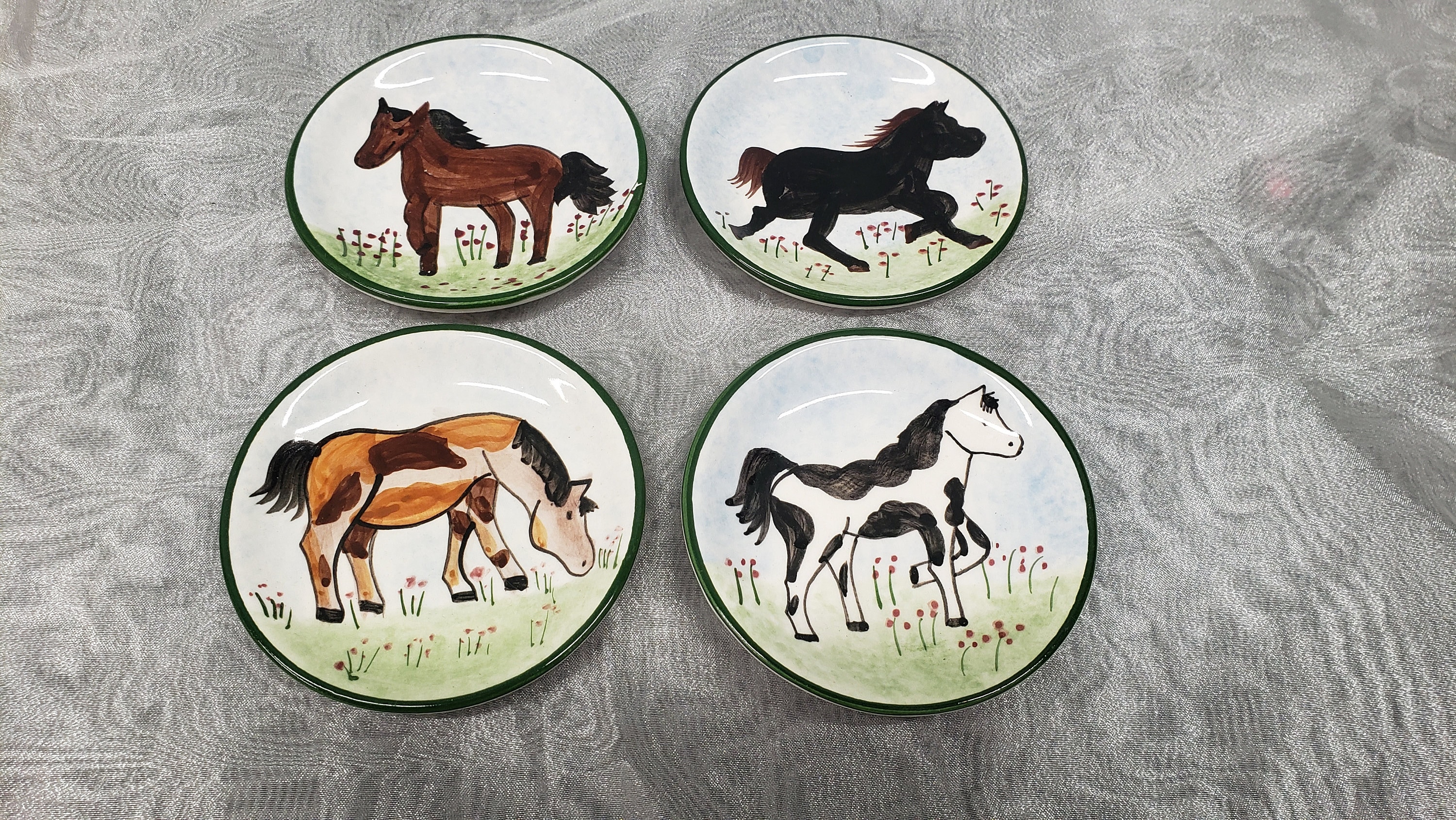 15 Piece Collection of Horse Décor – Mini Tea Set – Hand