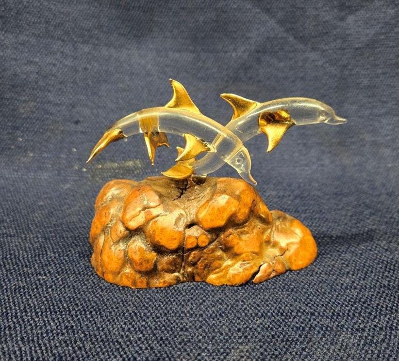 ガラス製 魚型置物 黒と金のラメ ガラスのサメの置物 - Etsy 日本