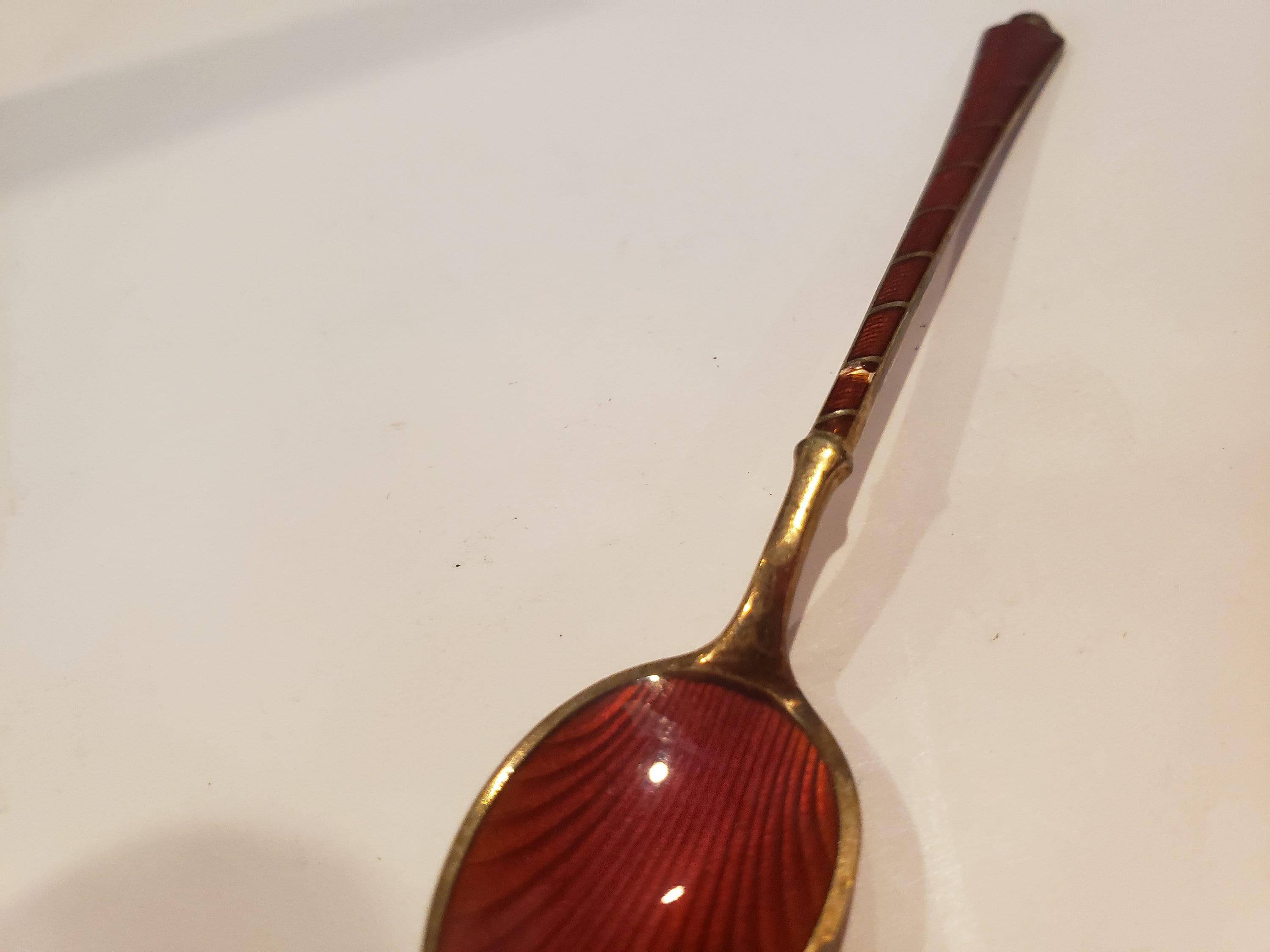 美品】ELA デンマーク製 エナメルスプーン 6本 925スターリング