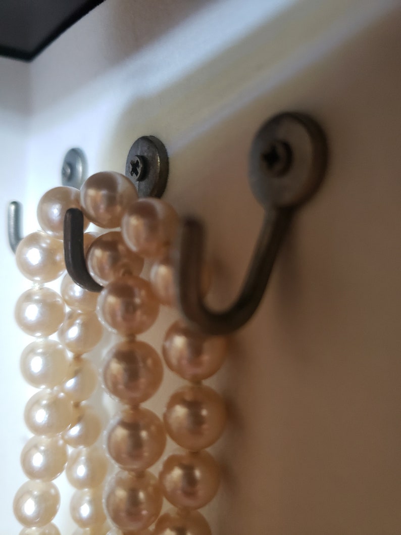 Wooden Jewelry Armoire With Wide Doors Jewelry Hooks Etsy