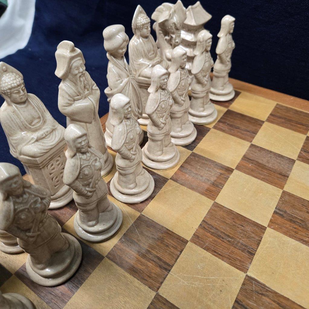 手彫りの中国チェスセット：東洋風の装飾 - Etsy 日本