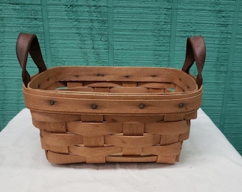 ヴィンテージのピーターボロ製ダブルハンドルバスケット（ギャザリング