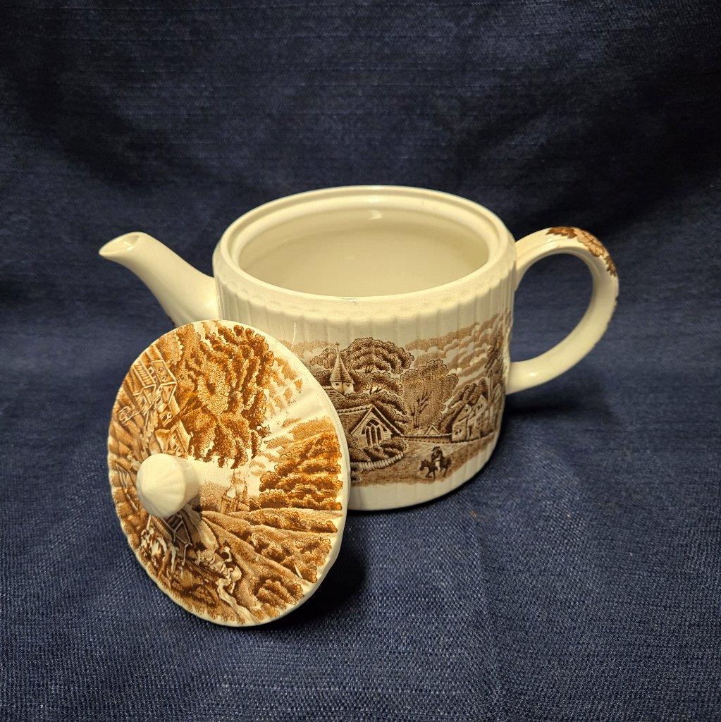 【Enoch Wood's】2点 Vintage Enoch Woods English Scenery Woods Ware Red Dinner Plate 9