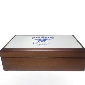 Wooden Cigar Box ~ Pucho Cigars ~ Collector&#39;s Box ~ Wooden Decor ~ Jewelry Box ~ Vintage Box ~ Knick Knack Box ~ Horse Box ~ Home Decor
