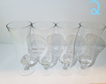 Klare Mimosa-Gläser aus Glas: Stielgläser-Set mit 3 Stück
