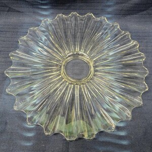 Clear Glass Patterned Serving Tray – Starburst Pattern Tray – Large Plate for Serving Appetizers, Veggies, and Desserts – Glass Display Tray