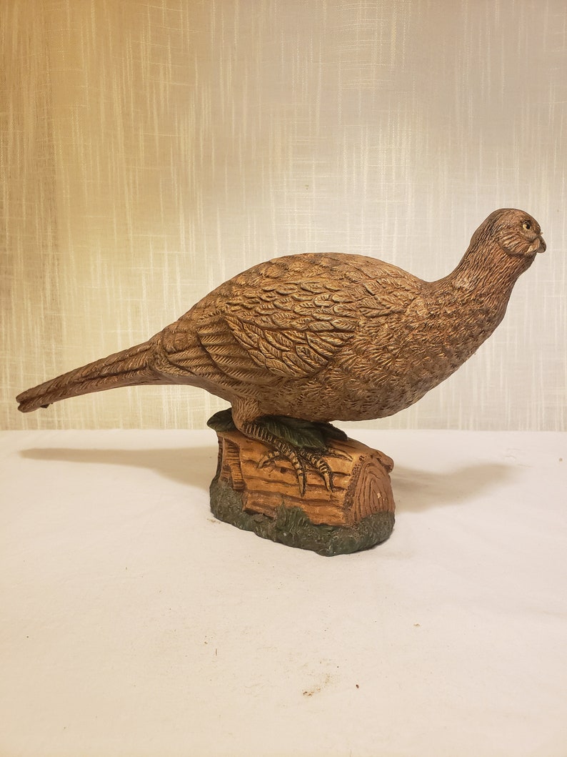 Vintage 1991 Ceramic Pheasant Figurine Etsy