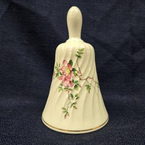 Haviland Limoges Twisted Bell with Floral Design - Vintage Bells - Twisted Patterned Side with Painted Flowers