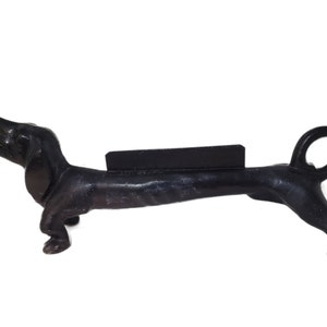 Dachshund Shoe Scraper - Cast Iron Vintage Doorstop Shoe Scraper - Porch Decor - Wiener Dog - Porch Ornament Decor - Vintage - Antique