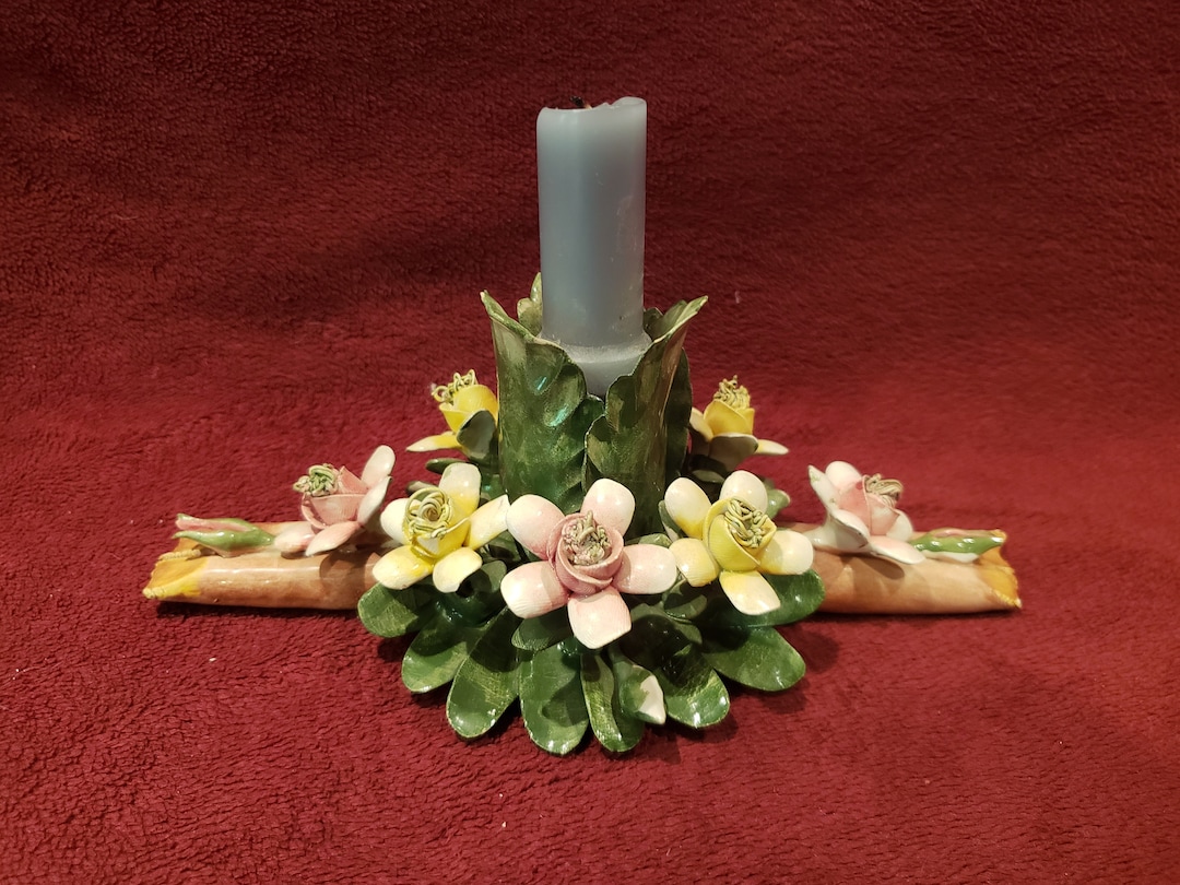 Porcelain Flower Figurines Flower Decor Vintage Flower Collection