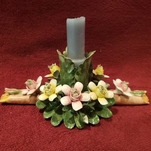 Porcelain Flower Figurines - Flower Decor - Vintage Flower Collection - Spring Garden Decor - Mantle and Home Decor - Colorful Collectibles