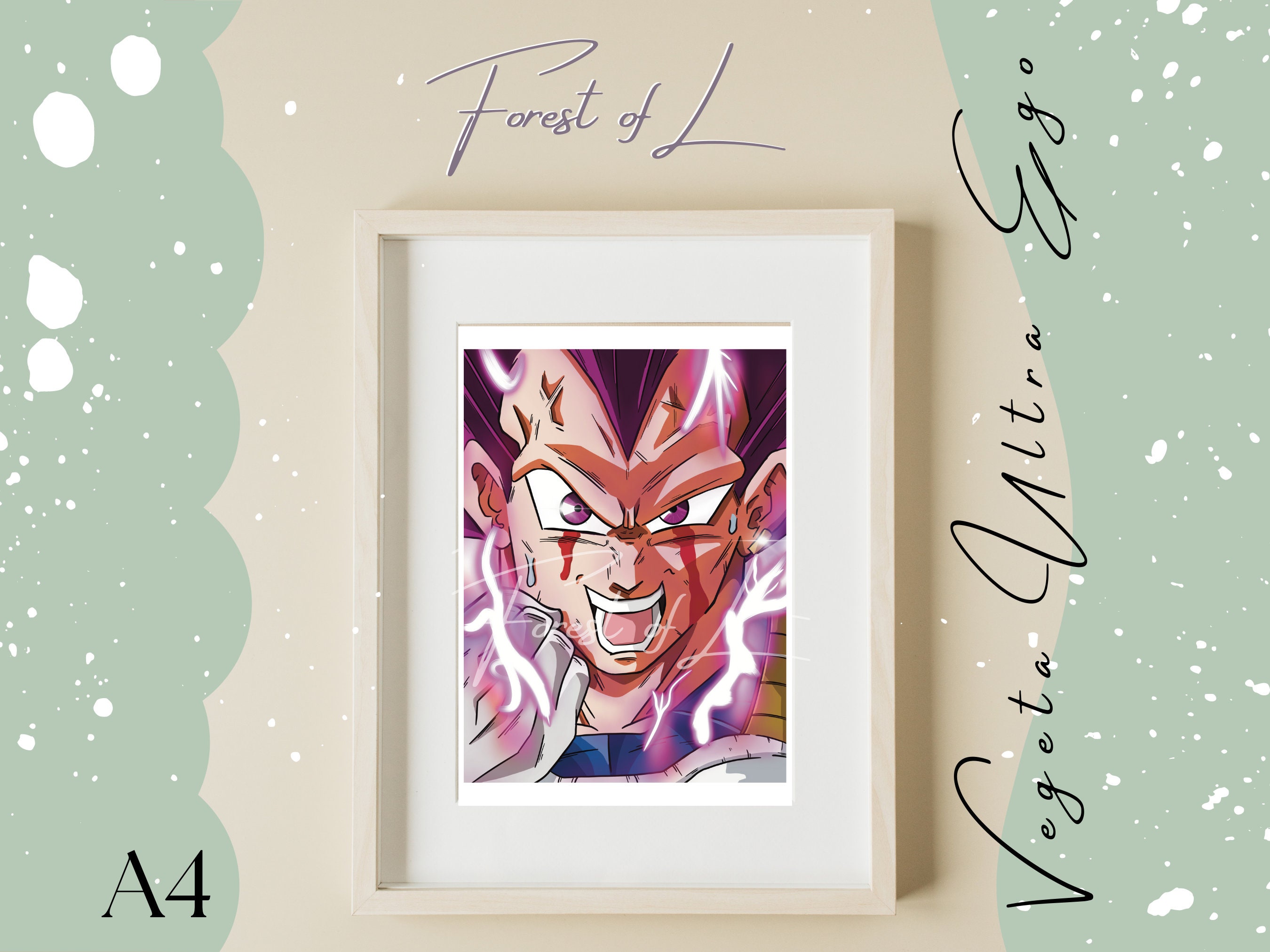 Vegeta Ultra Ego (no background) Canvas Print for Sale by