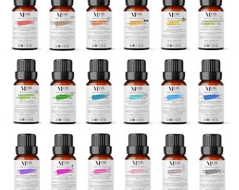 10ml Essential Oil | 100% Pure and Natural Scents | Aromatherapy for Diffusers Oil Burners Fragrance Oil Candle Making Soaps Wax Melts