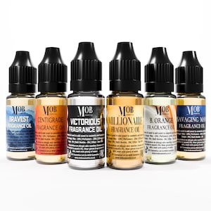 6 x 10ml Mens Masculine Fragrance Oil Set | Candle Scent Oils Aromatherapy Oils Designer Fragrance Oils for Candle Making Wax Melts Soaps