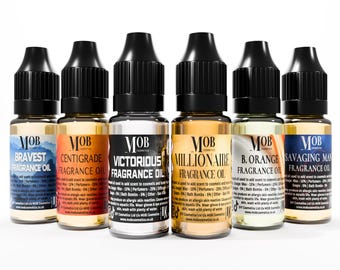6 x 10ml Mens Masculine Fragrance Oil Set | Candle Scent Oils Aromatherapy Oils Designer Fragrance Oils for Candle Making Wax Melts Soaps