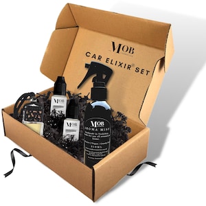 Luxury Car Air Freshener Diffuser Gift Set For Him / Her | 4 Piece Set | Strong Car Air Diffuser Perfume Scent Air Purifier Car Accessories