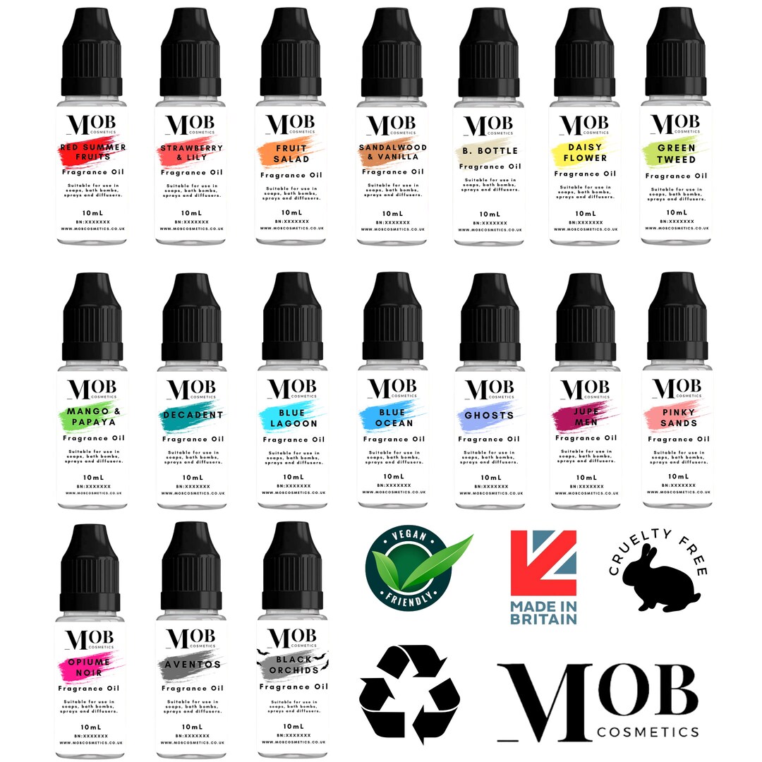 Designer Fragrance Oils For Soap Candles, Bath bomb, reeds, perfume, sprays - Huge Range, Strong Scent, Undiluted, Best Price! 10ml