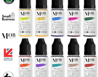Candle and Wax Liquid Dyes Colours Color Colourants for wax snap bars, wax melts and candles - Concentrated 10 colours to choose from 10ml