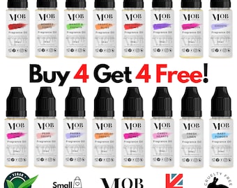 Kaufen Sie 4 erhalten Sie 4 freie 10ml Duftöle Kerzenduftöl Duftöle für die Kerzenherstellung Seifen Diffuser Wachs schmilzt Badebomben Aromatherapie