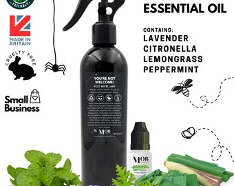 Citronella & Lemongrass Natural Essential Oil Mosquito Insect Fly Pest Rodent Repellent Spray