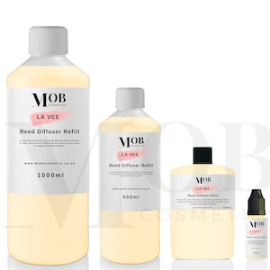 La Vee Reed Diffuser Oil Refill, zeer geconcentreerd! Gaat lang mee: 100 ml, 500 ml en 1 liter