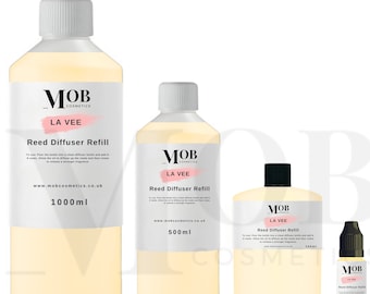 Aceite de recambio para difusor de varillas La Vee, altamente concentrado y de larga duración: 100 ml, 500 ml y 1 litro