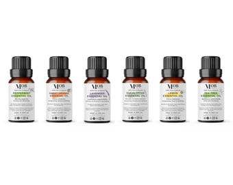 6 x 10ml 2025 Essential Oil Starter Set | Candle Scent Oils Aromatherapy Oils for Diffusers Fragrance Oils for Candle Making Wax Melts Soaps