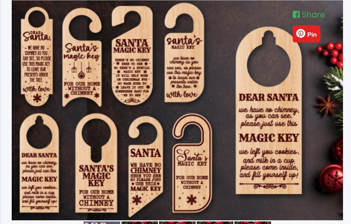 Santa's Magic Key SVG Bundle Etsy