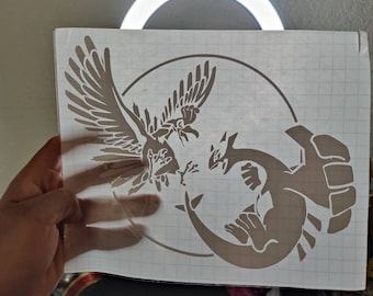 Legendary Birds car decal pocket monster