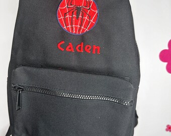 Spiderman Embroidered Backpack, Personalised Backpack, Spiderman Backpack, Boys Personalised Backpack, Back to School, Baby Backpack.