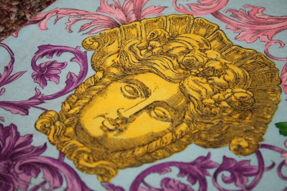 Vintage Versace Pastel Baroque Zeus Medusa Printe… - image 9