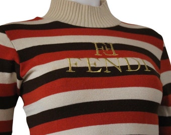 fendi striped sweater