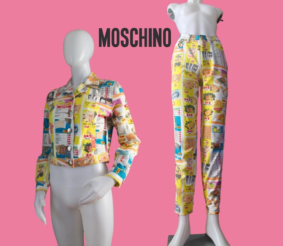 Vintage Moschino 'Moschinomarket' Print FULL SET … - image 1